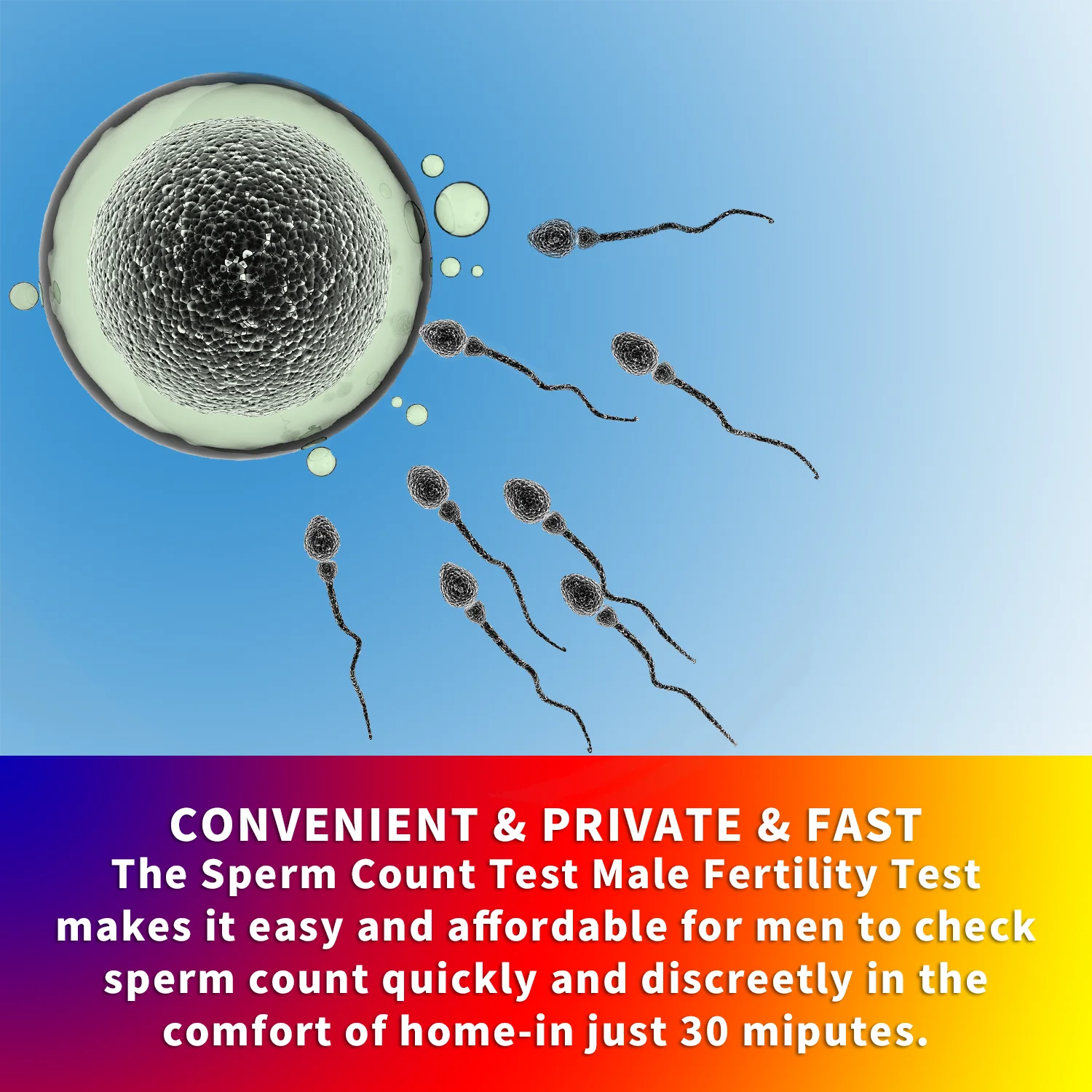 High quality sperm density test strips male sperm count fertility test kits