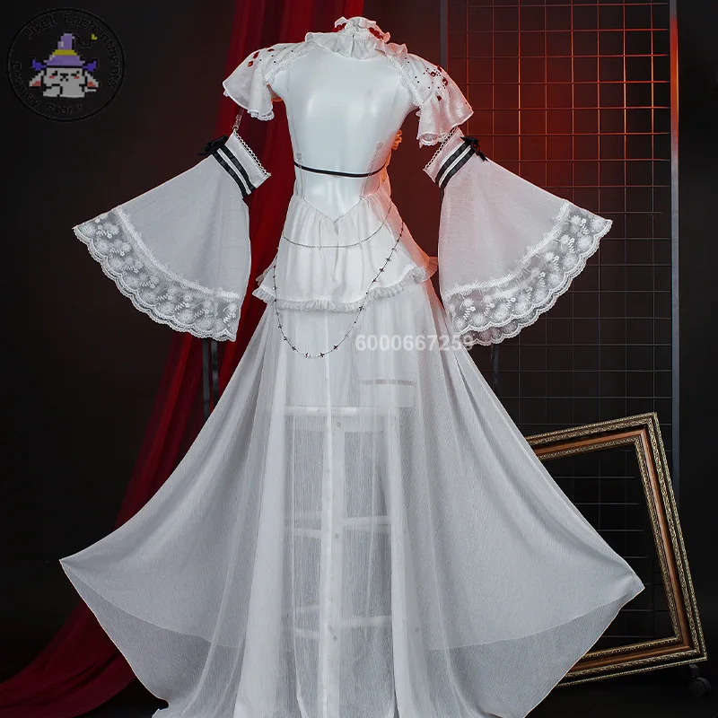 Path To Nowhere Cocoric Professional Master Corn Poppy Gioco femminile Costume cosplay Abiti sexy Abito bianco floreale e fluido