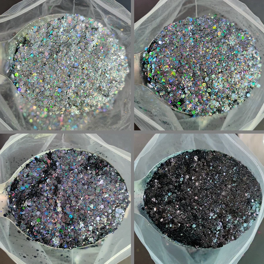 500g SHELL Chameleon Holographic เล็บ Glitter 0.2 & 1 & 2.5 มม.เล็บความงามเลื่อม Paillette ผสม-หกเหลี่ยมเล็บ Flakes ชิ้น