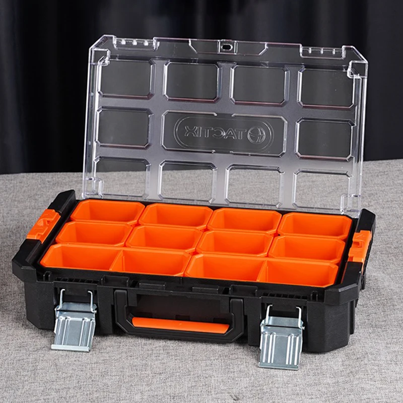 Large Hard Case Tool Organizer Box Rolling Wheel Toolbox Multifunctional Stackable Tool Boxes Portable Storage Suitcase for Home