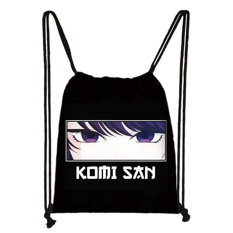 Mochila con estampado de Anime Komi no puede comunicarse, bolsa de zapatos de viaje, bolsas de libros para adolescentes, regalo de dibujos animados Kawaii Komi Shoko