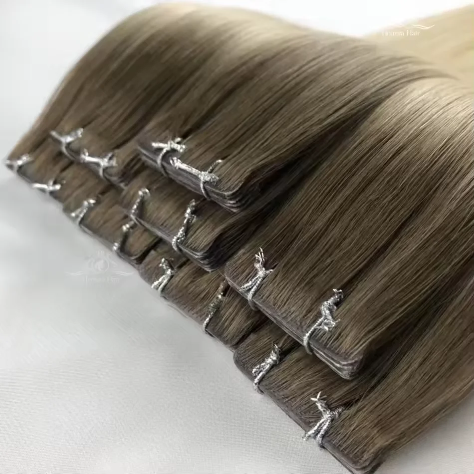 Piano ombre color inyectar cinta invisible atada a mano en la extensión del cabello la más alta calidad virgen escalar saludable 100 cabello humano 2 ~ 3 años