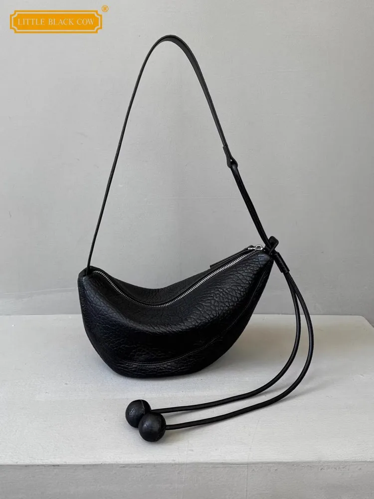 

Women Casual Softshell Sheepskin Real Leather Underarm Bag Zipper Travel Shoulder Bags Fashion Strap Crossbody Bag Solid Colors