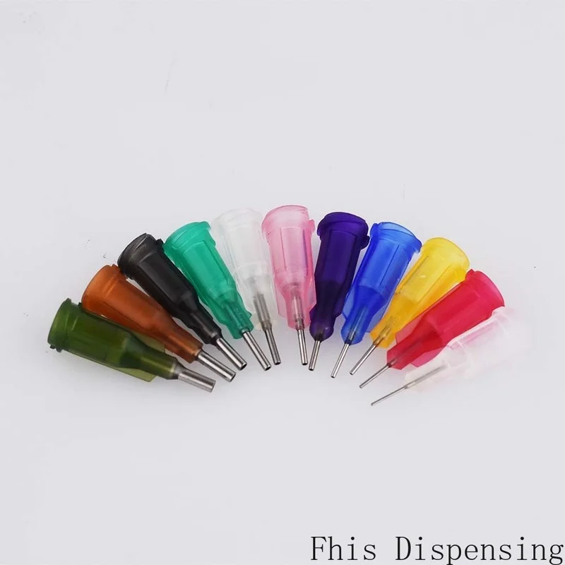 100 قطعة 14G-27G ث/ISO القياسية الاستغناء الإبر PP Luer قفل المحور 0.25 بوصة طول الأنابيب الدقة S.S الاستغناء نصائح حادة