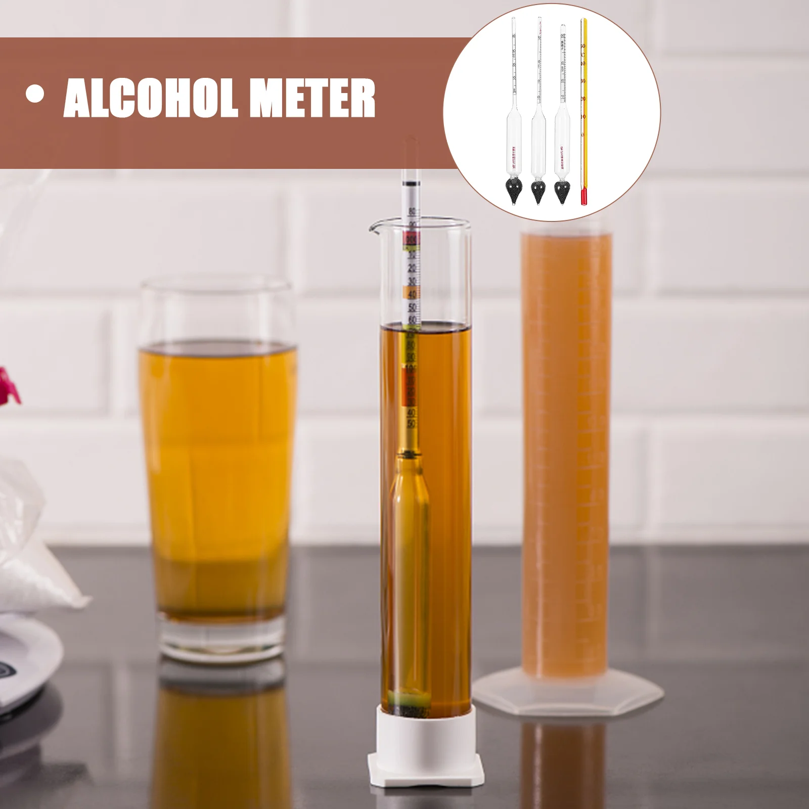 1 Set of Alcohol Tester Measuring Meter Alcohol Meter Concentration Meter for Home hydrometer for making