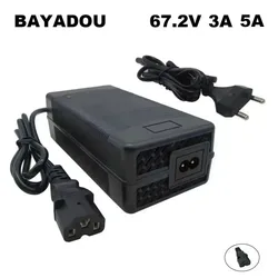 67.2V 3A 5A Li-ion Fast Charger 16S 60V 3A Lithium 20AH 30AH Battery Chargers 3PIN IEC C13 Connector