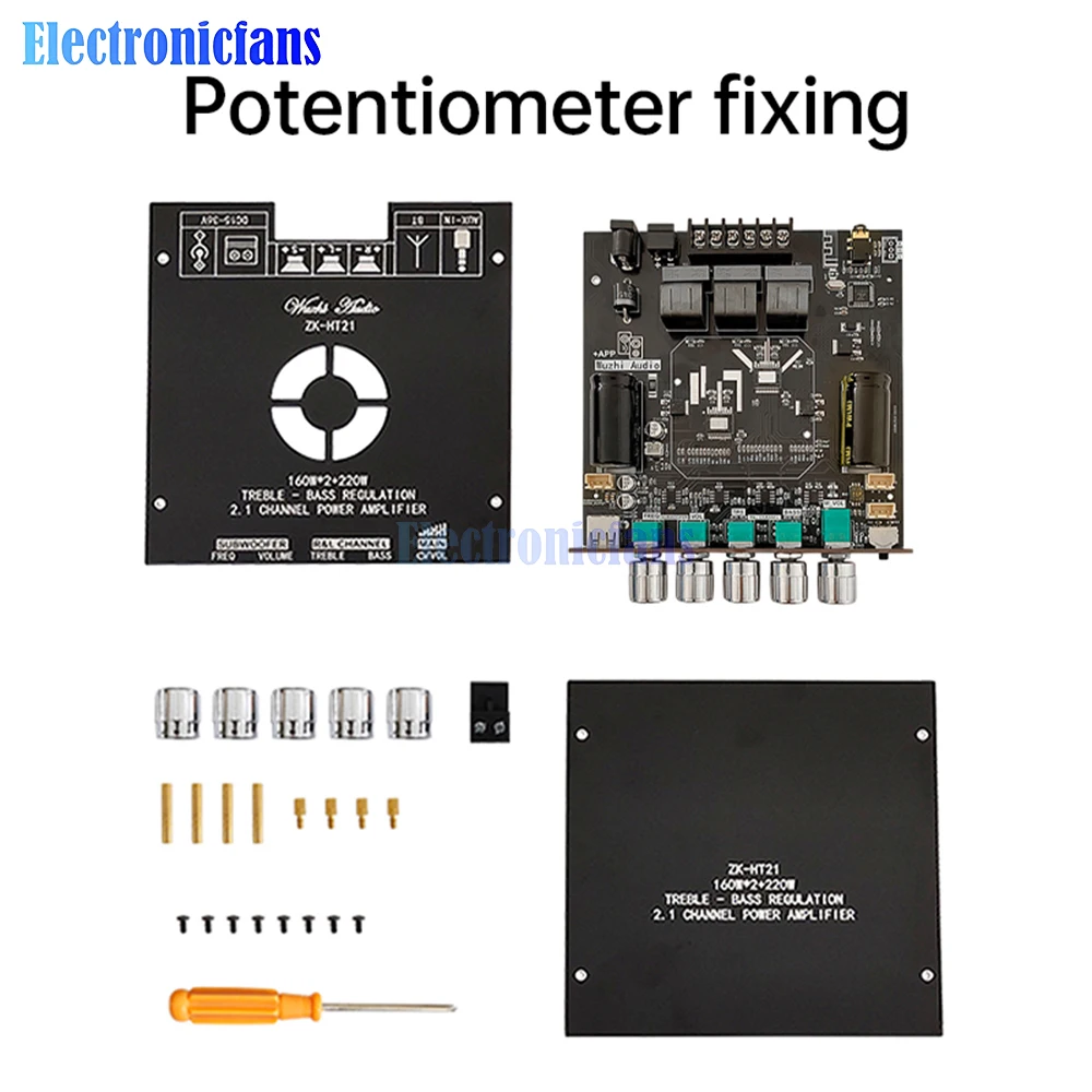 

HT21-3G/2G third-generation 2.1-channel TDA7498E Bt amplifier module subwoofer 160Wx2+220V Supports APP