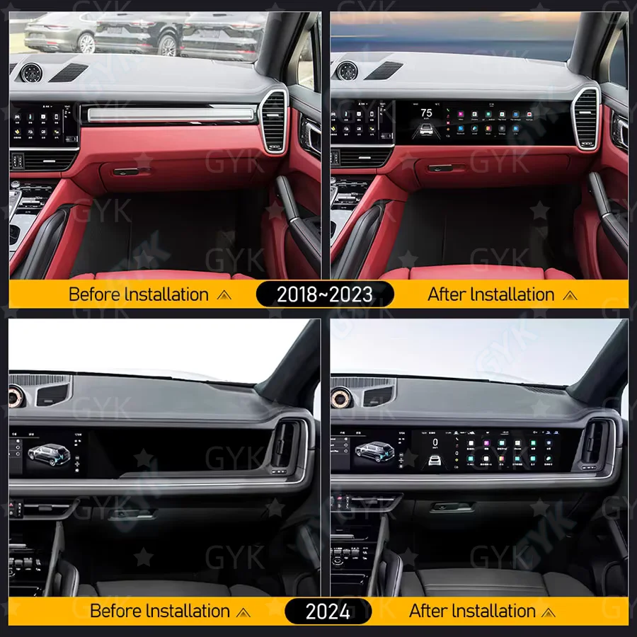 Copilot Android Car Radio For Porsche Cayenne 2018~2024 Carplay Navigation Multimedia Co-pilot Passenger Entertainme Headunit