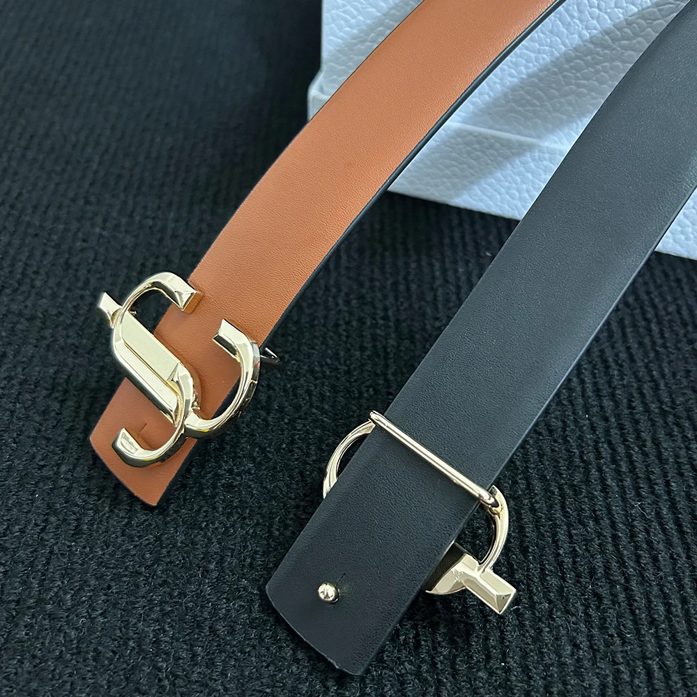 Woman Fashion Belt Luxury High Quality Belt Metal Letter Buckle Designer Style Woman Jeans Dresses Casual Belt Gorgeous Gift