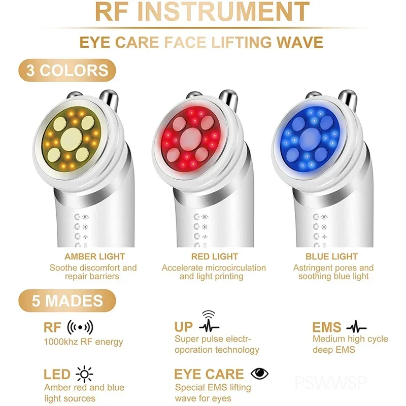 Masajeador Facial, máquina de estiramiento de la piel, dispositivos de belleza EMS antienvejecimiento, eliminación de arrugas, herramientas de masaje para el cuidado de la piel de los ojos