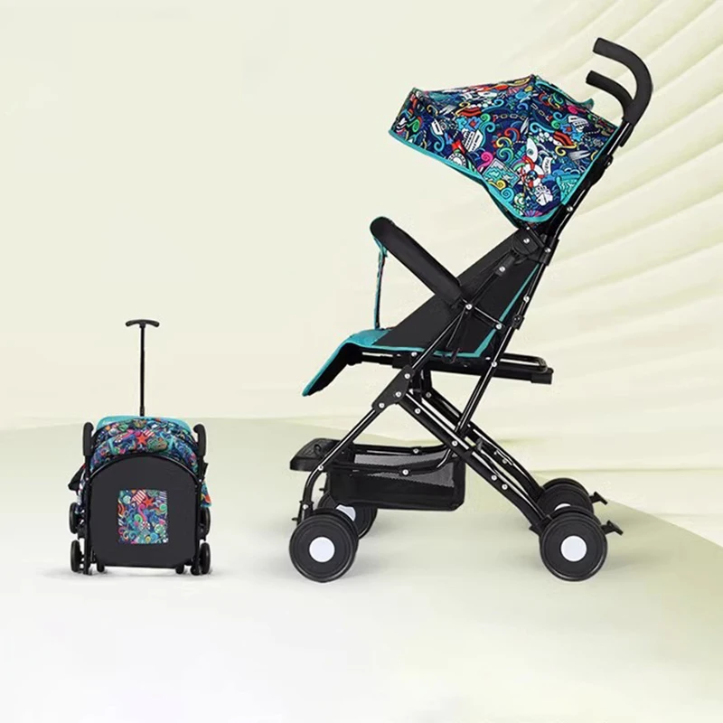 Baby Buggy kan zitten of liggen Lichtgewicht opvouwbare medaillon Paraplu Auto Baby 0 tot 3 jaar oud Kinderwagen