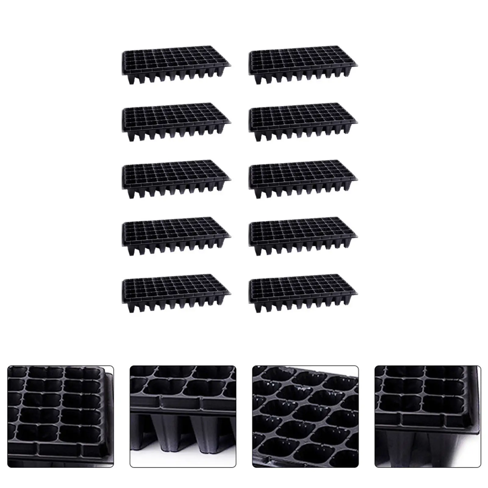 

10Pcs Seedling Tray Germination Planter 50 Cell Nursery Box Starter Propagation Tray Vegetable Flower Garden Grower Supplies