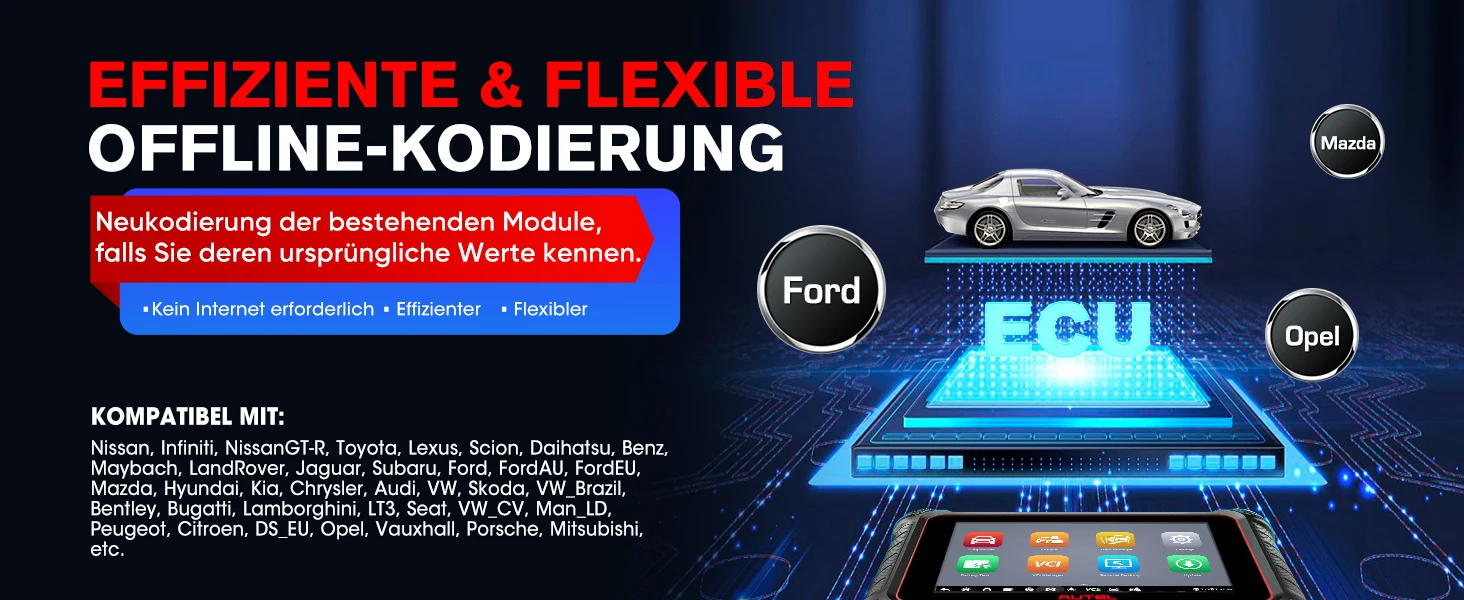 Autel MaxiPRO MP900-BT MP900BT OBD2 Diagnosegerät Automotive Scanner ECU-Codierung Bidirektionales Scan-Tool CAN FD DoIP Verbesserte Version des MP900 – Detail 6