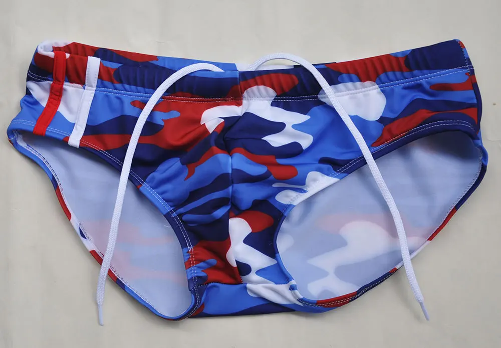 New men's multi-color camouflage briefs swimming trunks hot spring swimming trunks men's AD040