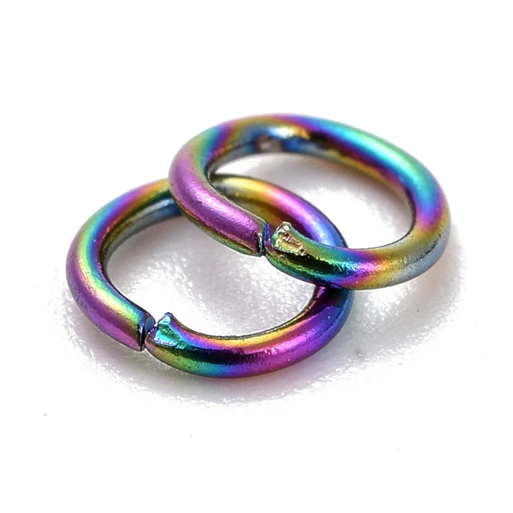 100pcs 304 Stainless Steel Open Jump Rings 3.5/4/5/6mm Multi-color Splits Rings for jewelry making DIY accessories Supplies