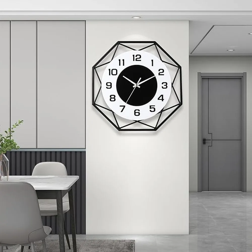 Unique Large Wall Clock Wall Clocks For Living Room Decor Sleek Modern With Quiet Not