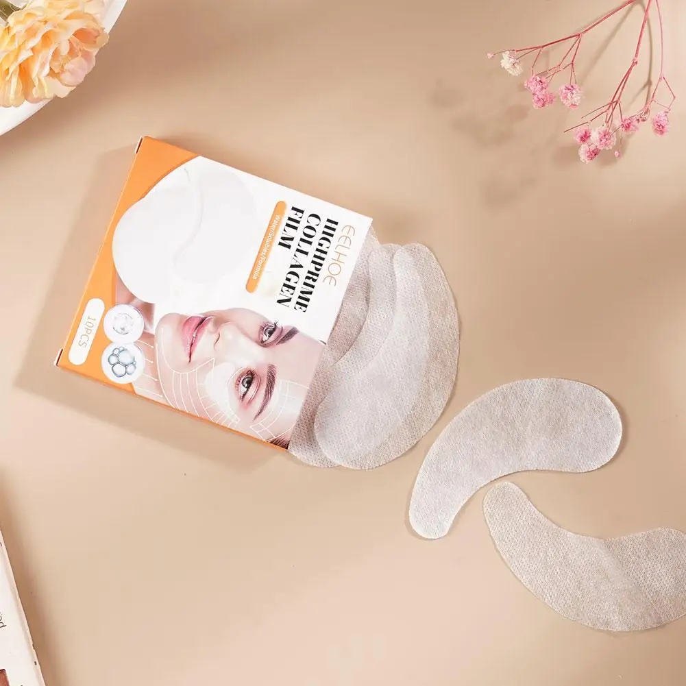 Highprime Collagen Film 20/30/50Pcs Korea Collagen Soluble Film Anti Aging Eye Mask Wrinkles Remover Moisturizing  Face Lifting