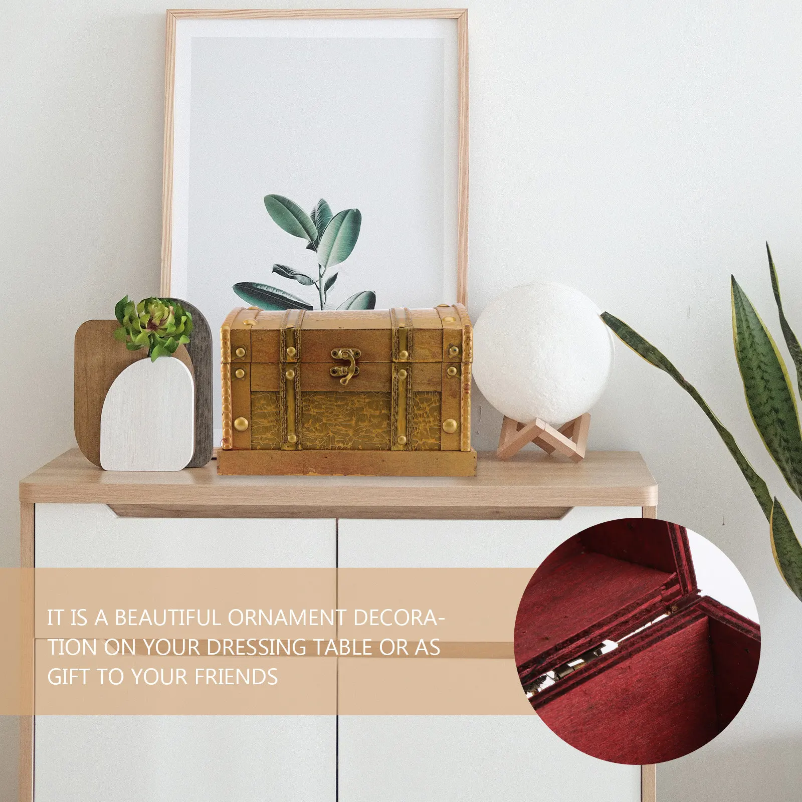 

Деревянная шкатулка для украшений в ретро-стиле, органайзер для хранения ожерелий, браслетов, серег, заколок, шкатулка для мелочей, декоративный кейс S