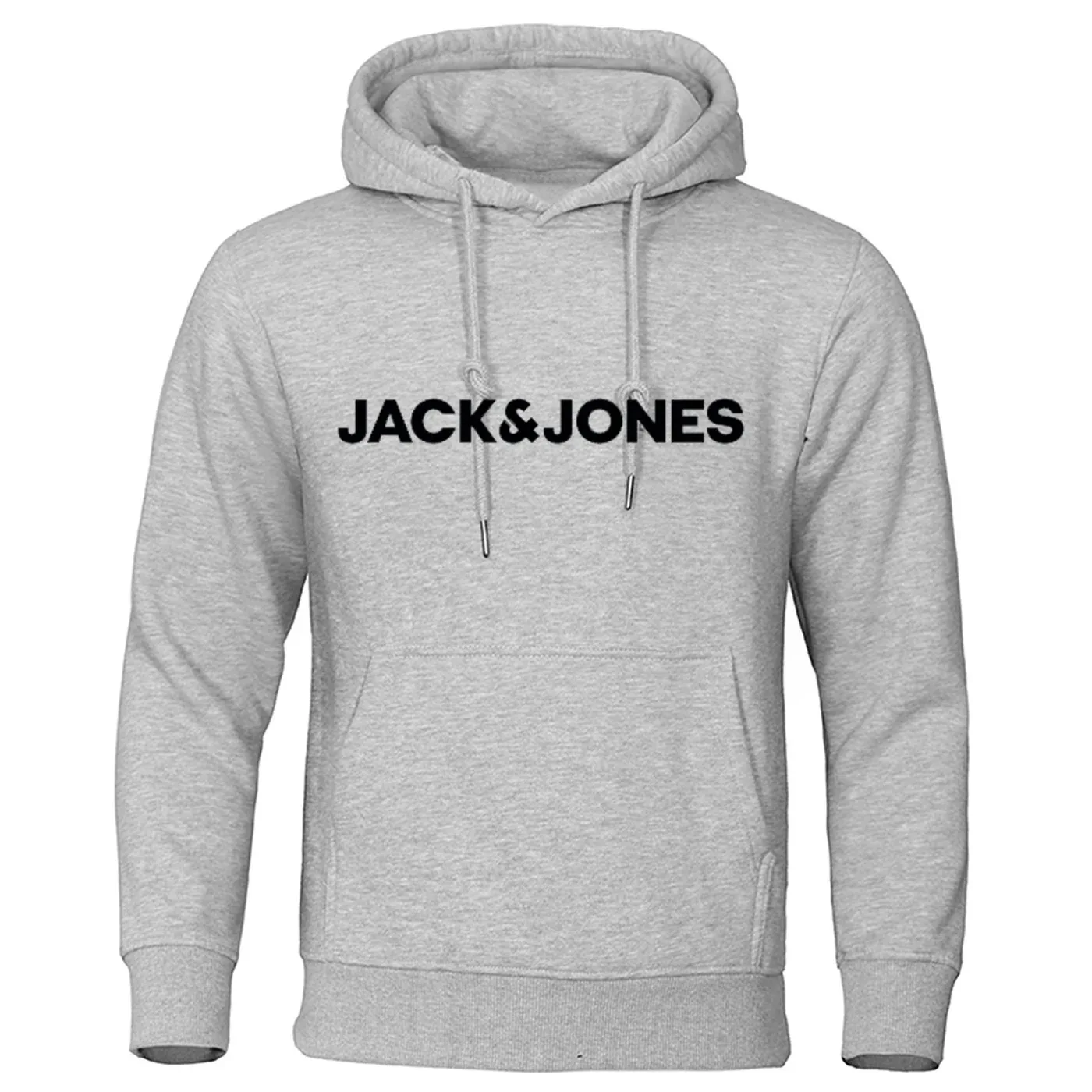 Jack and Jones Trendy Fashion Casual Sportswear Comfortable Printed Loose Tops Pullover Men\'s Hooded Sweatshirt Street Wear