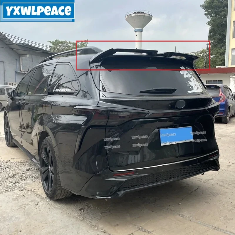 

Rear Roof Spoiler Body Kit Accessories For Toyota Sienna 2021 2022 2023 High Quality ABS Glossy Black Trunk Lip Wing