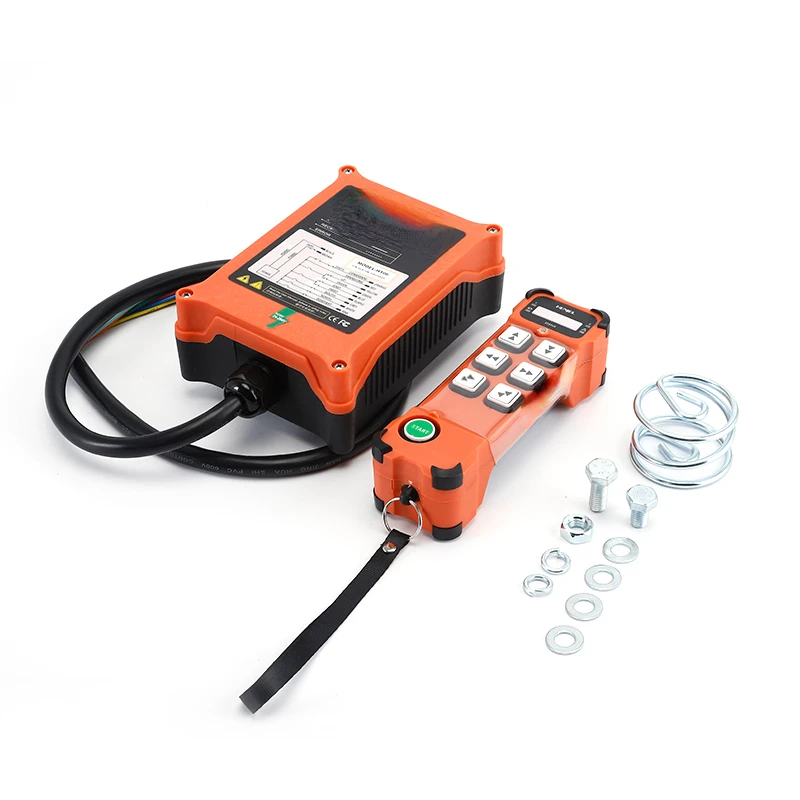 H106 Industrial Radio Remote Control 6 Button Single Hydraulic Controller, Waterproof Crane Electric Hoist Remote Control