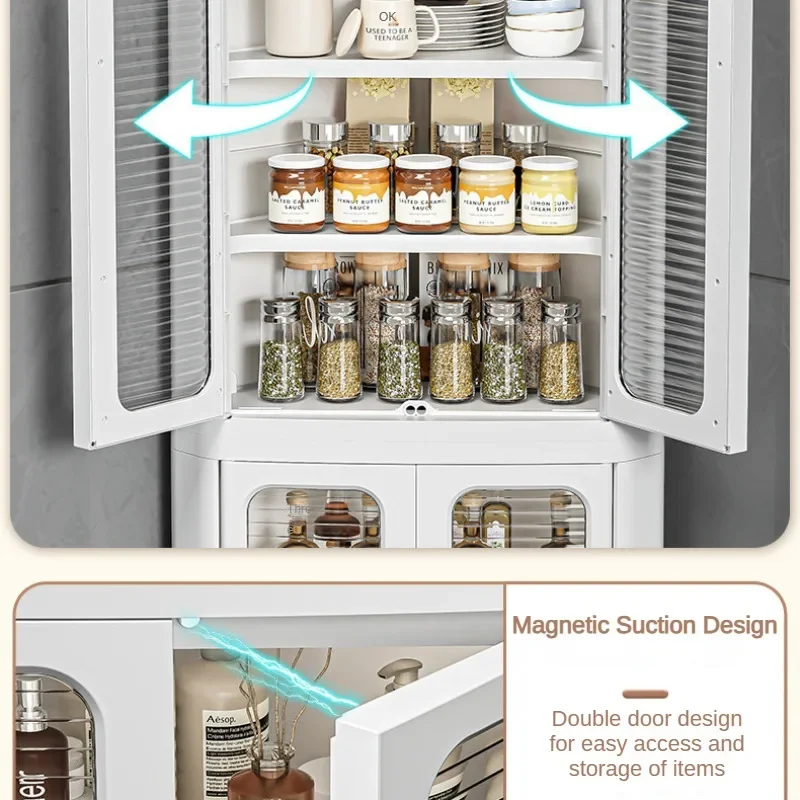 Foldable Autoportante Corner Stand Shelf, Armário de armazenamento, Organizador para cosméticos, cozinha, banheiro, bebê