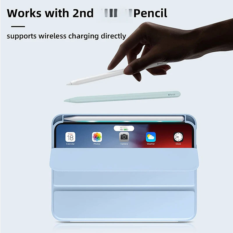 Acryl-Hülle mit Stifthalter für iPad Air 6 Pro 12.9 11 10. Generation Y-Fold Stoßfest – Detail 6