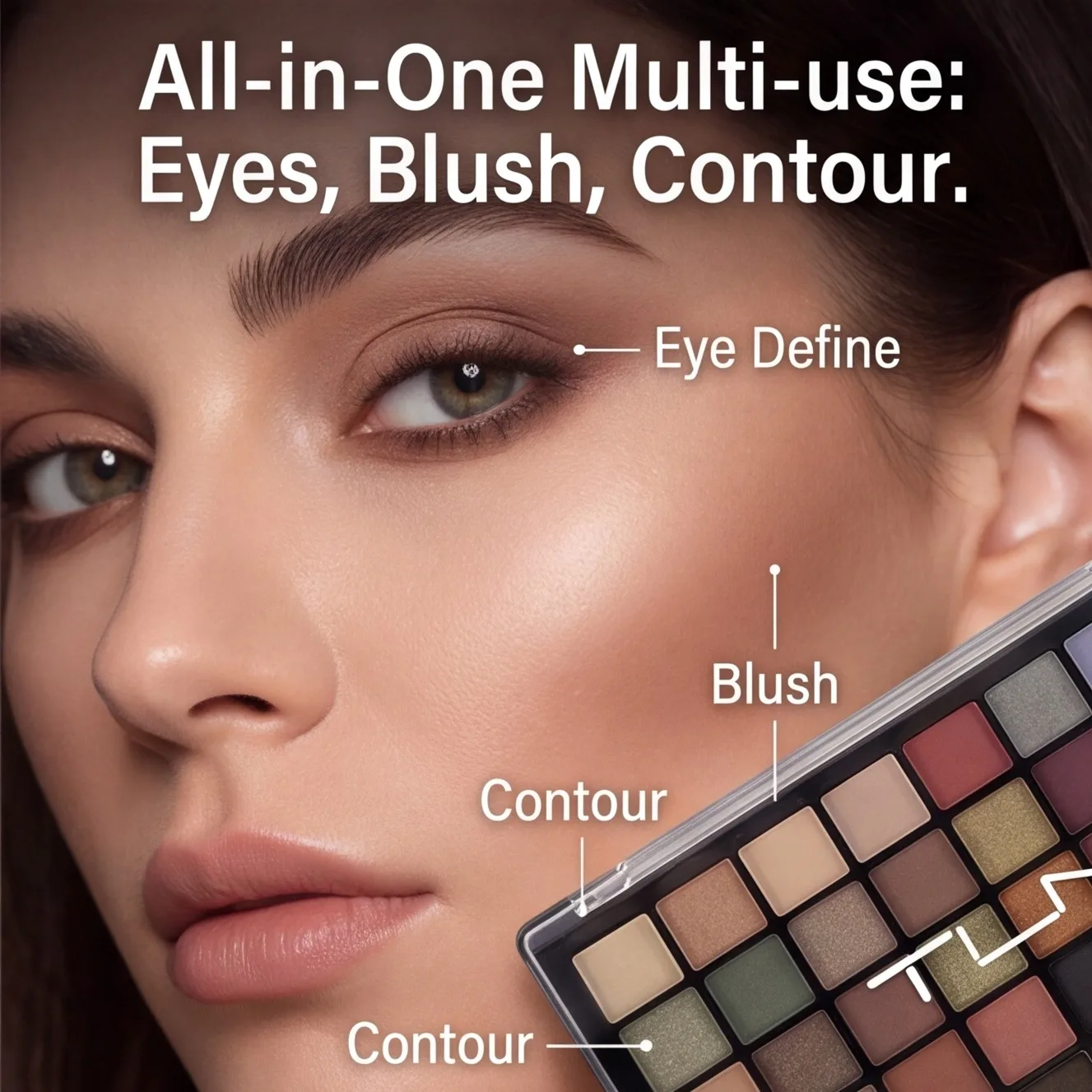 1/2/3Pcs TLM 40 Colors Eyeshadow Palette Matte Shimmer Multi Shades Long Lasting Pigmented Makeup Palette