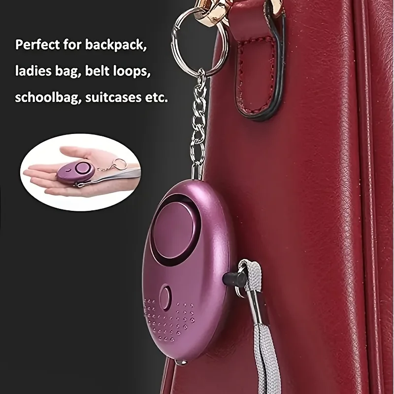 130dB Personal Safety Alarm with LED Light, Keychain for Emergency, Suitable for Women, Girls, Men, and Elderly