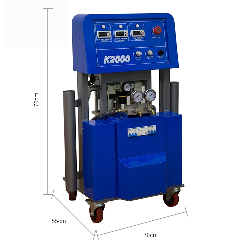 K2000 Small Cheap Price High Productivity Closed Open Cell PU Polyurethane Foam Spray Machine Motor Pump for Wall Roof