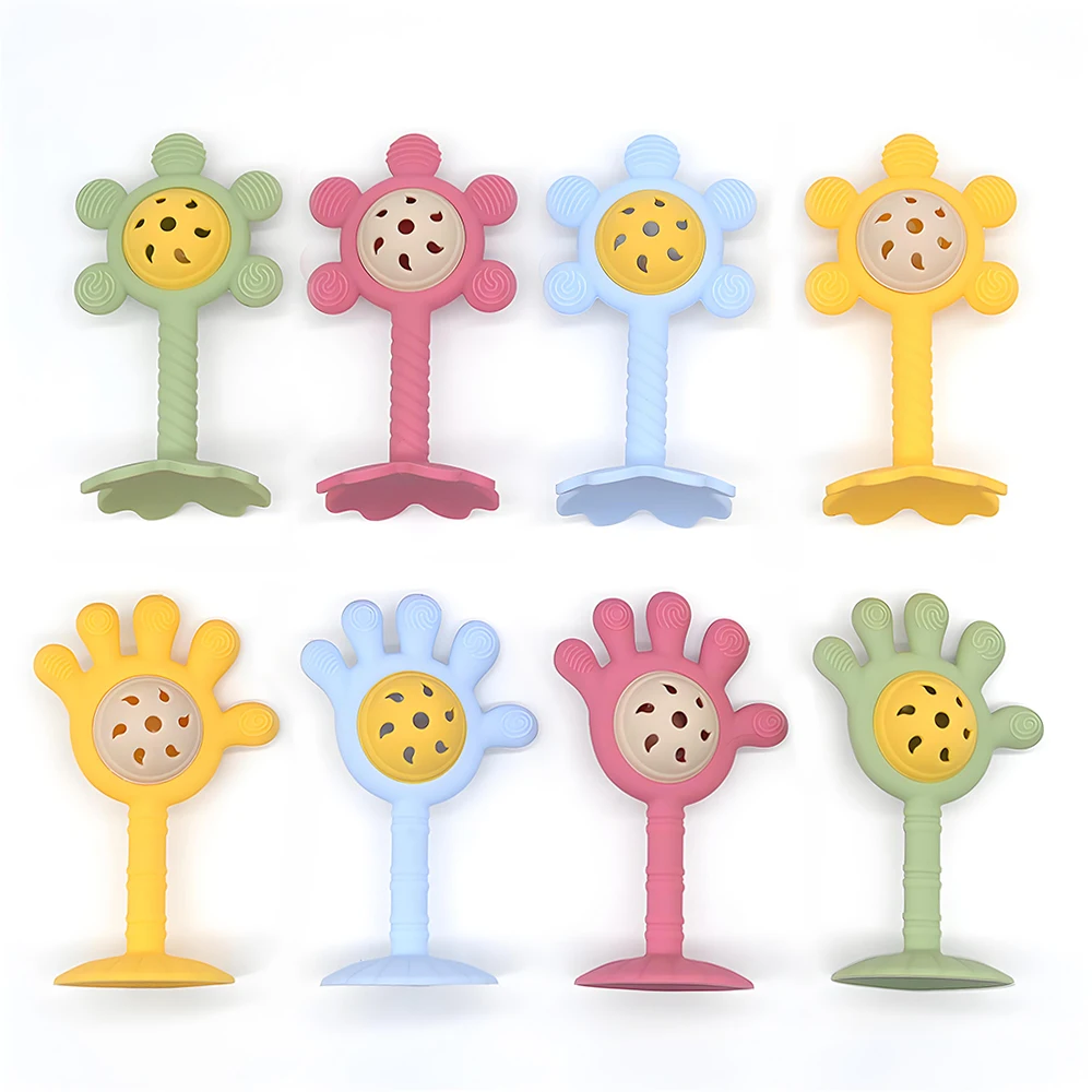 아기용 몬테소리 딸랑이 이빨 장난감, 다채로운 지능 조기 교육 집중 훈련 도구 장난감