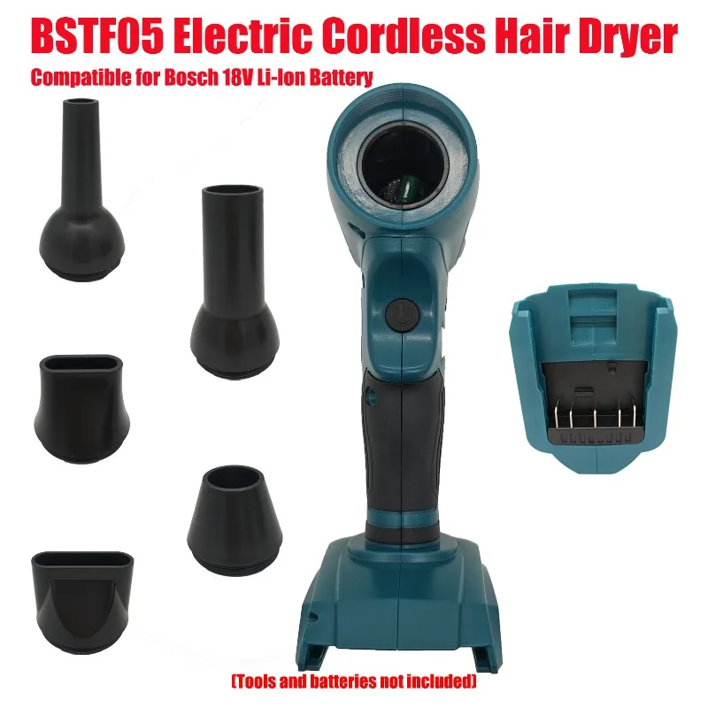 

HAKSINKY BSTF05 Electric Cordless Hair Dryer Blowgun Air Gun Snow Leaf Dust Blower Tool Compatible for Bosch 18V Li-Ion Battery