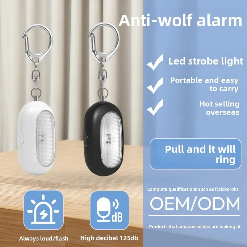 LED Flashlight Anti Wolf Alarm Girls Women Outdoor Sports Safety Warning Self Defense Personal Alarm Portable Emergency Siren