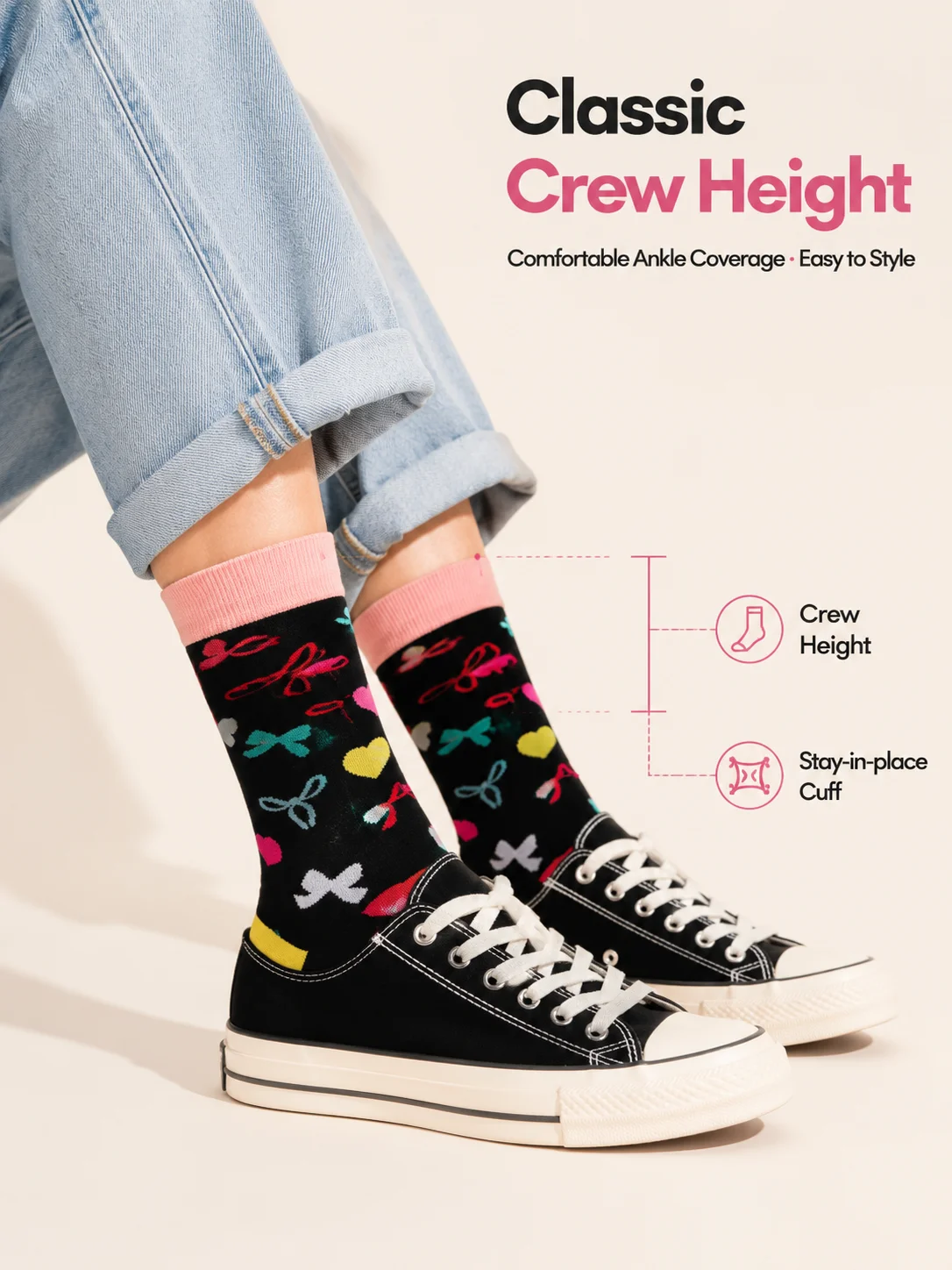 10 Pairs Sweet Heart Couple Socks Fun Cozy Crazy Crew Socks Women Men Cute Kawaii Sports Cotton Socks Funny Novelty Fashion