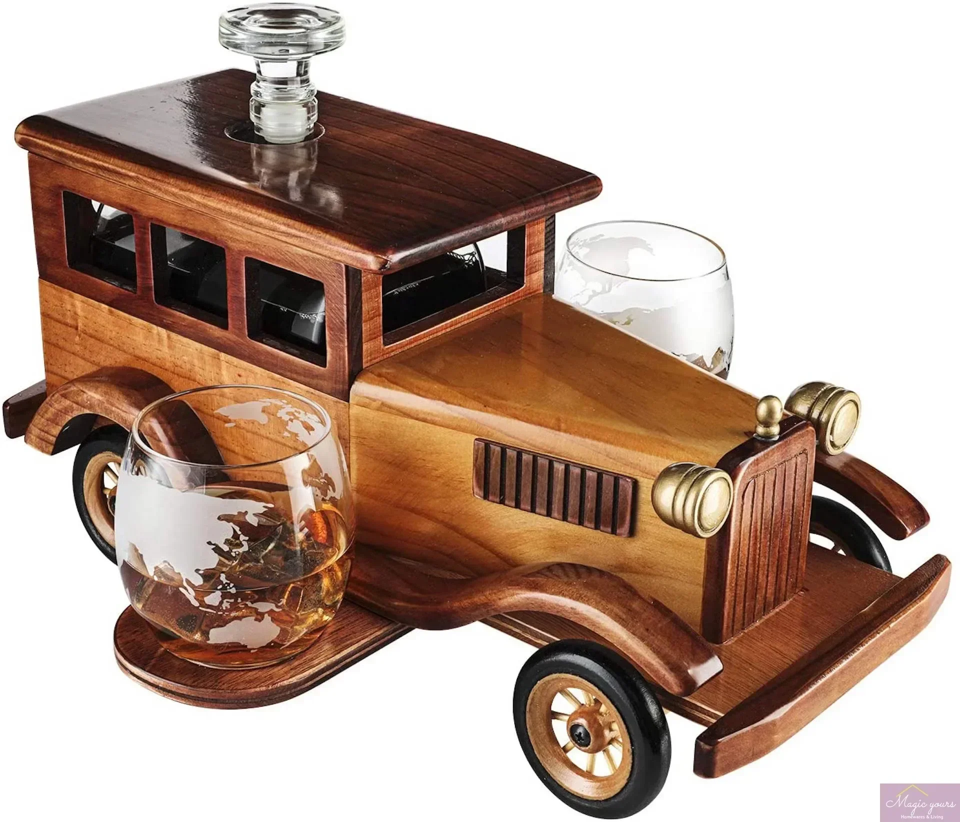1000ml Glass Wine Bottle Wine Glass Set Car Model Decanter Home Decoration Whiskey High Borosilicate Glass Wine Container