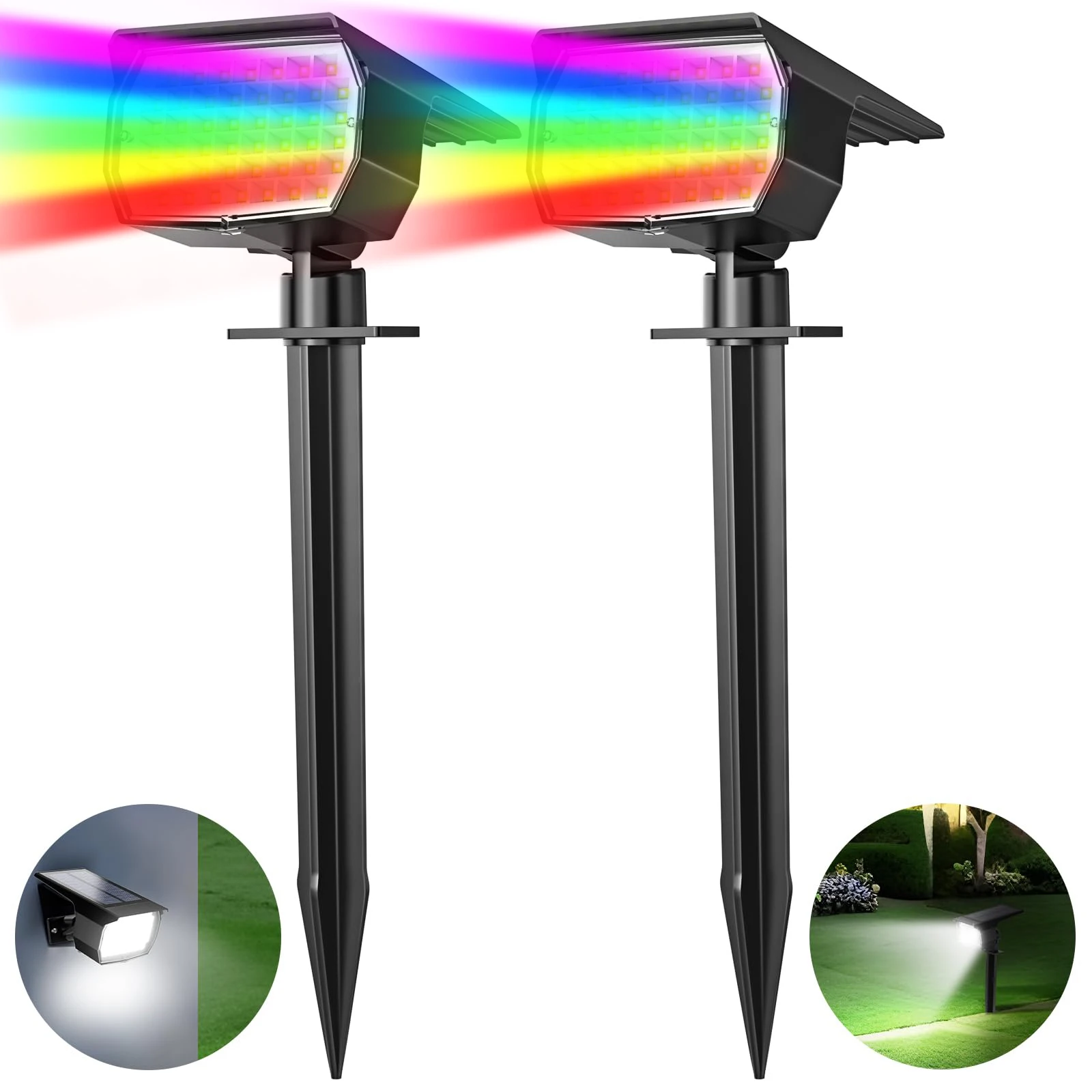 

1/2 шт., водонепроницаемый светильник для двора, 2 в 1