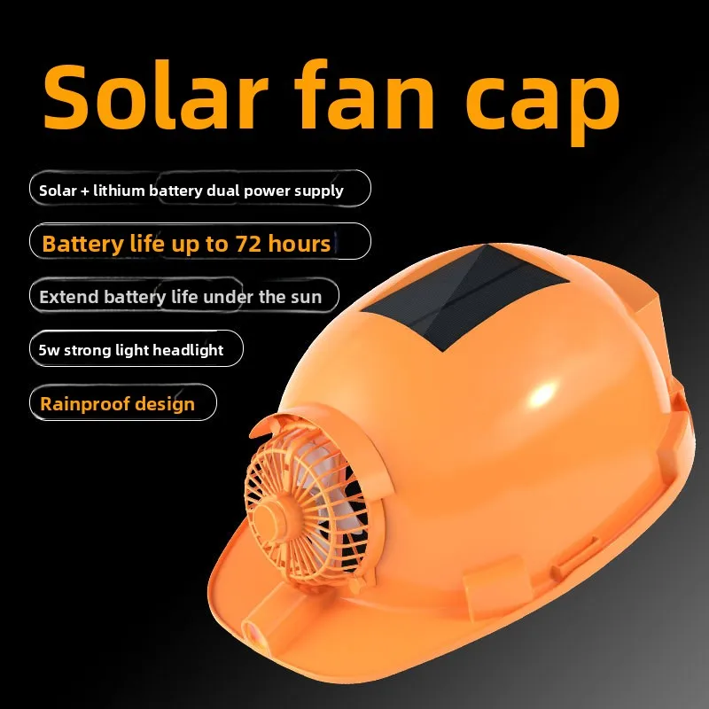 

Solar Fan Cooling Hat Belt Radio Summer Cooling Summer Heat Entertainment Lighting Rechargeable Multi-function