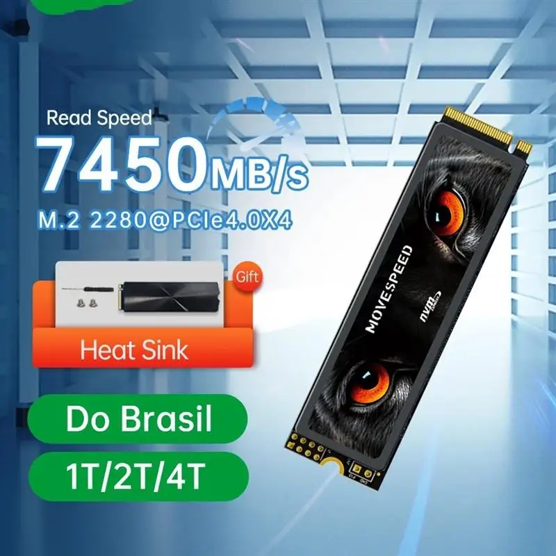 To 7450MB/s SSD NVMe M.2 2280 4TB 2TB 1TB Internal Solid State Hard Disk M2 PCIe 4.0x4 2280 SSD Drive for PS5 Laptop PC