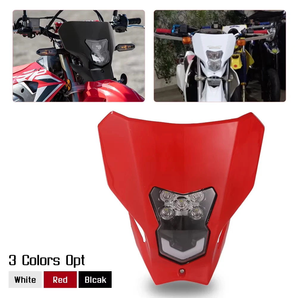 LED Headlight For Honda CRF450L CRF450XR CRF 450XR 450L 450 L XR 2019 2020 Motorcycle Head Light Lamp Moto Dirt Pit Bike