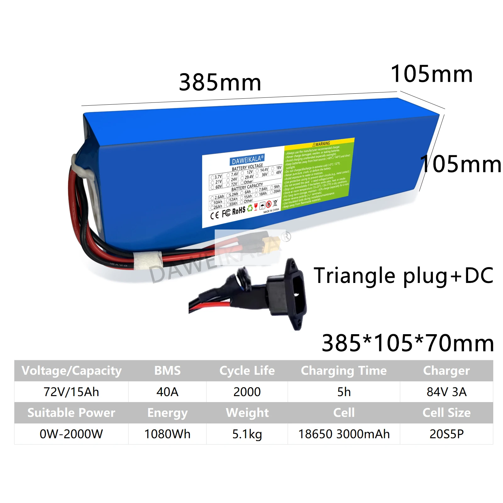 72V 12Ah-30Ah 18650 Battery pa - Electric Bicycle Battery 72V 30Ah recension och pris