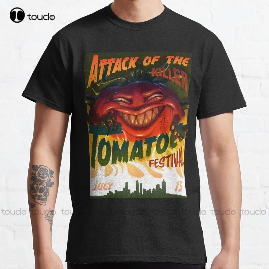 Attack Of The Killer Tomatoes Classic T-Shirt Black And White Shirt Printed Tee Custom Gift Xs-5Xl Streetwear