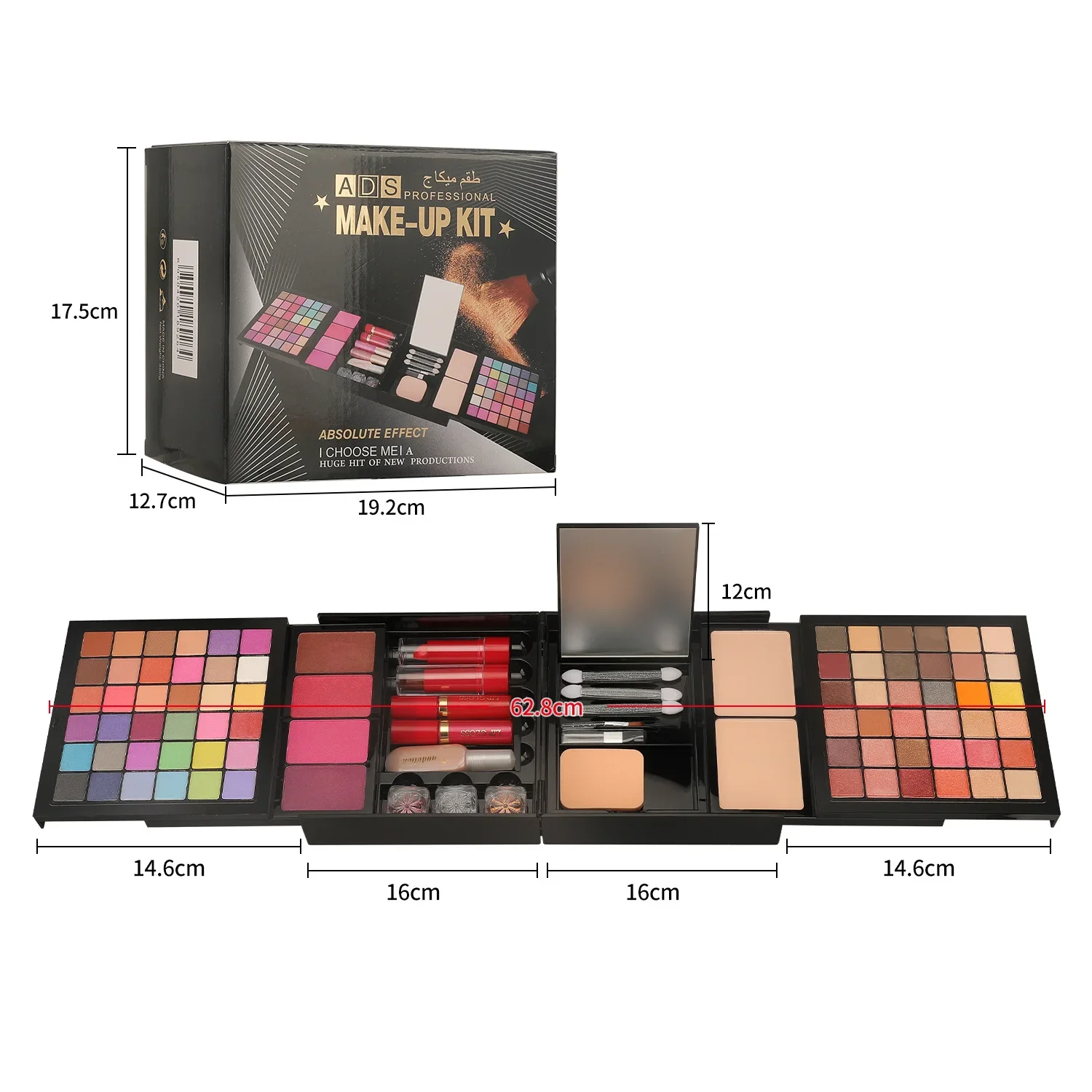 Make-up cadeauset voor vrouwen Volledige kit Alles in één 83 kleuren Gezichtspoeder Oogschaduwpalet Make-up Lip Oogschaduw Markeerstiftborstels