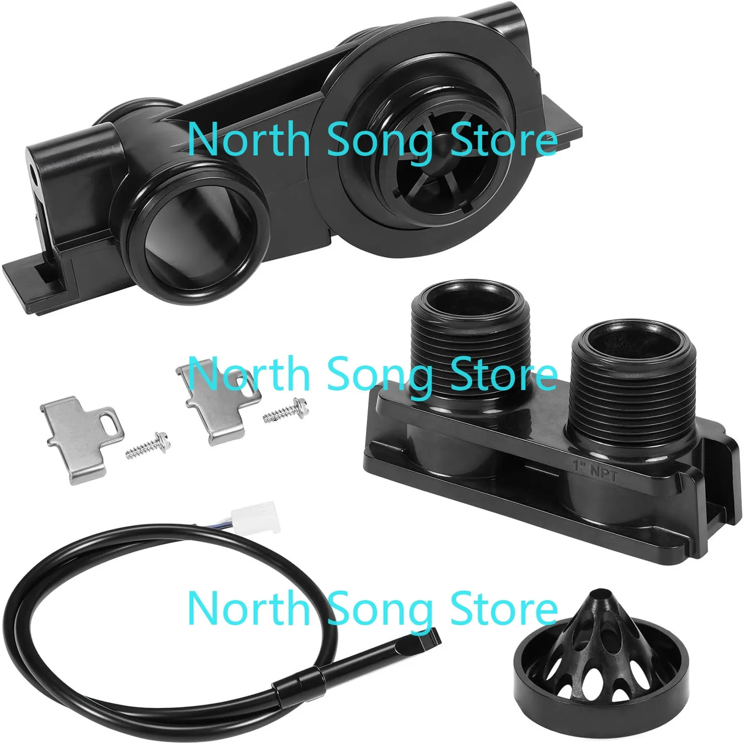 

60626 Electronic Turbine Meter Assembly with 1" NPT Plastic Yoke,Compatible with Pentair Fleck 2510,5600SXT,5000,5800,6700,9000