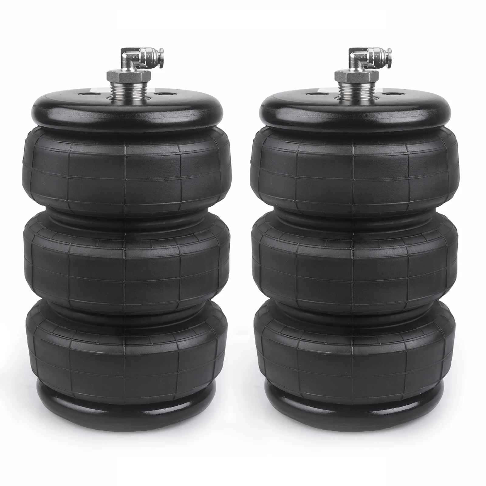 

Universal 2pcs 3 Rows Rubber Air Ride Suspension Shock Absorber Air Bags Air spring 3E2300 with Quick Connector Suit for Truck