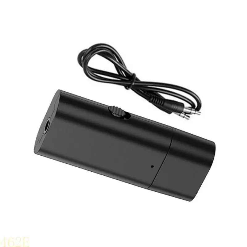 

462E Bluetooth-compatible 5.3 Audios Adapter with Transmitter Receiver Modes Functionality Music Streaming LED Lights