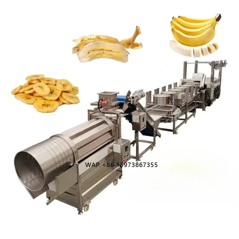 Máquina de Alta Calidad para Hacer Papas Fritas y Chips de Plátano, 200kg/h 300kg/h, Línea de Producción de Papas Fritas Congeladas