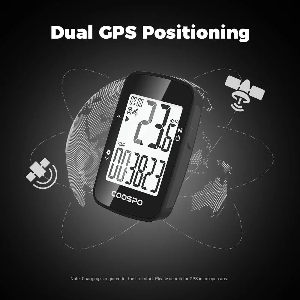 

Велокомпьютер Nulkomma BC26 с GPS, беспроводной велосипедный спидометр для начинающих райдеров, беспроводной велокомпьютер с одометром для велосипеда