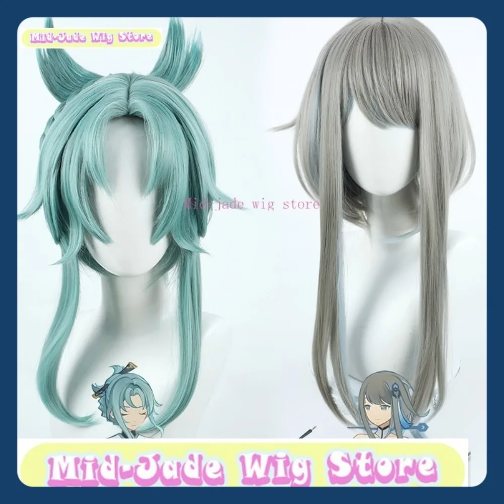 

Genshin Impact Madame Ping Косплей Парик Аниме Игра Ролевая игра Хэллоуин Костюм Реквизит Синтетические волосы Магазин париков среднего нефрита