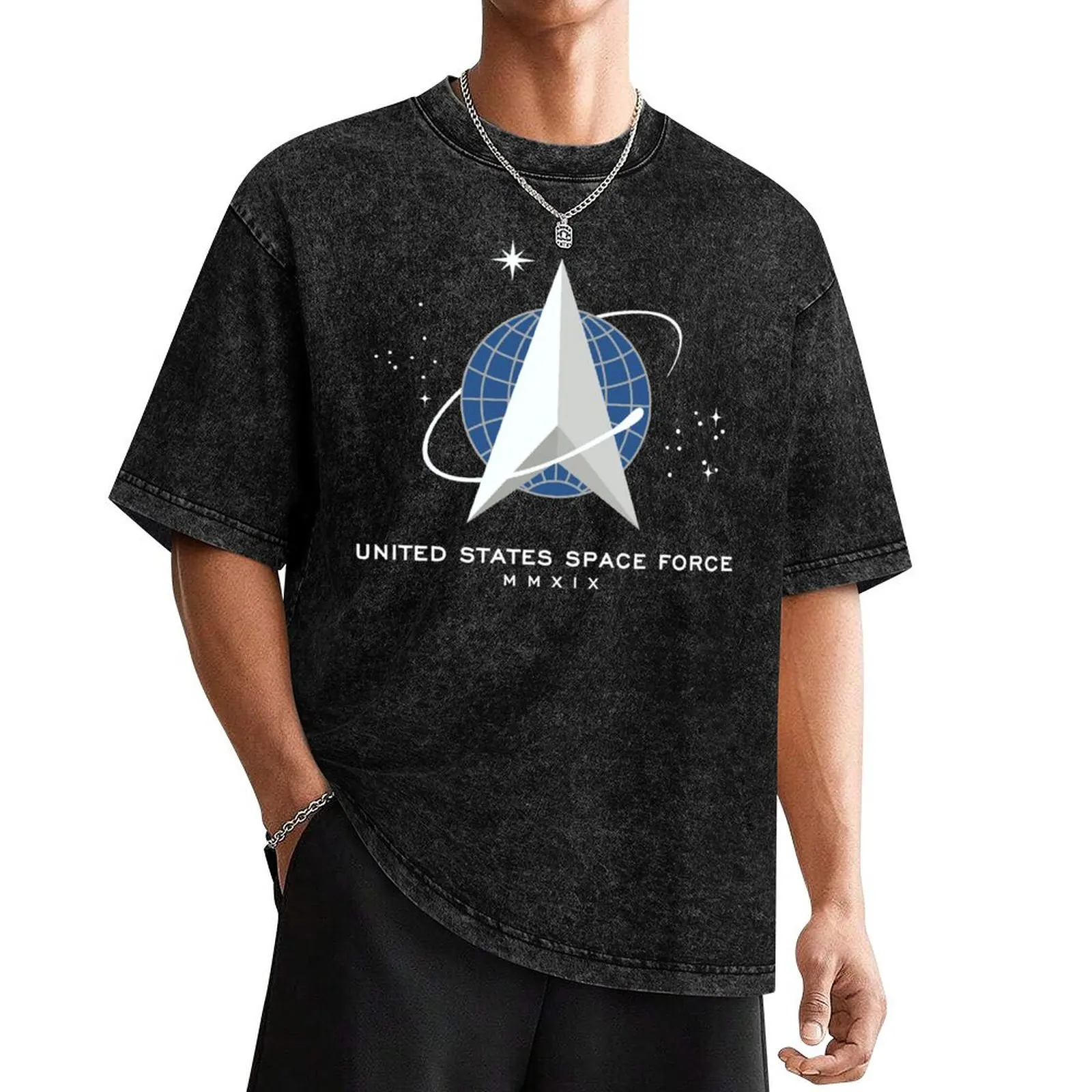 

US Space Force Flag Official Logo T-Shirt essential t shirt oversized graphic tee oversizeds plain white t shirts men