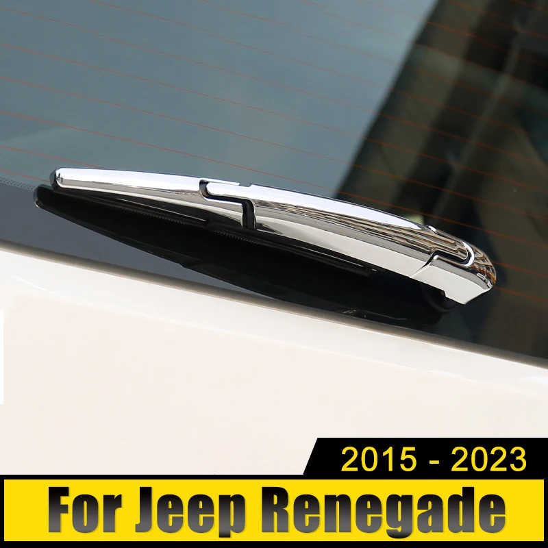 

For Jeep Renegade 2015 2016 2017 2018 2019 2020 2021 2022 2023 ABS Car Rear Window Wiper Arm Blade Trim Case Cover Stickers